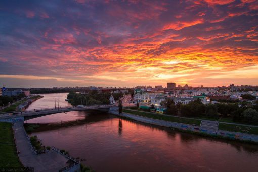 Закат, Омск, фото