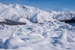 Ледяные торосы, Индигирке, Якутия, Фото