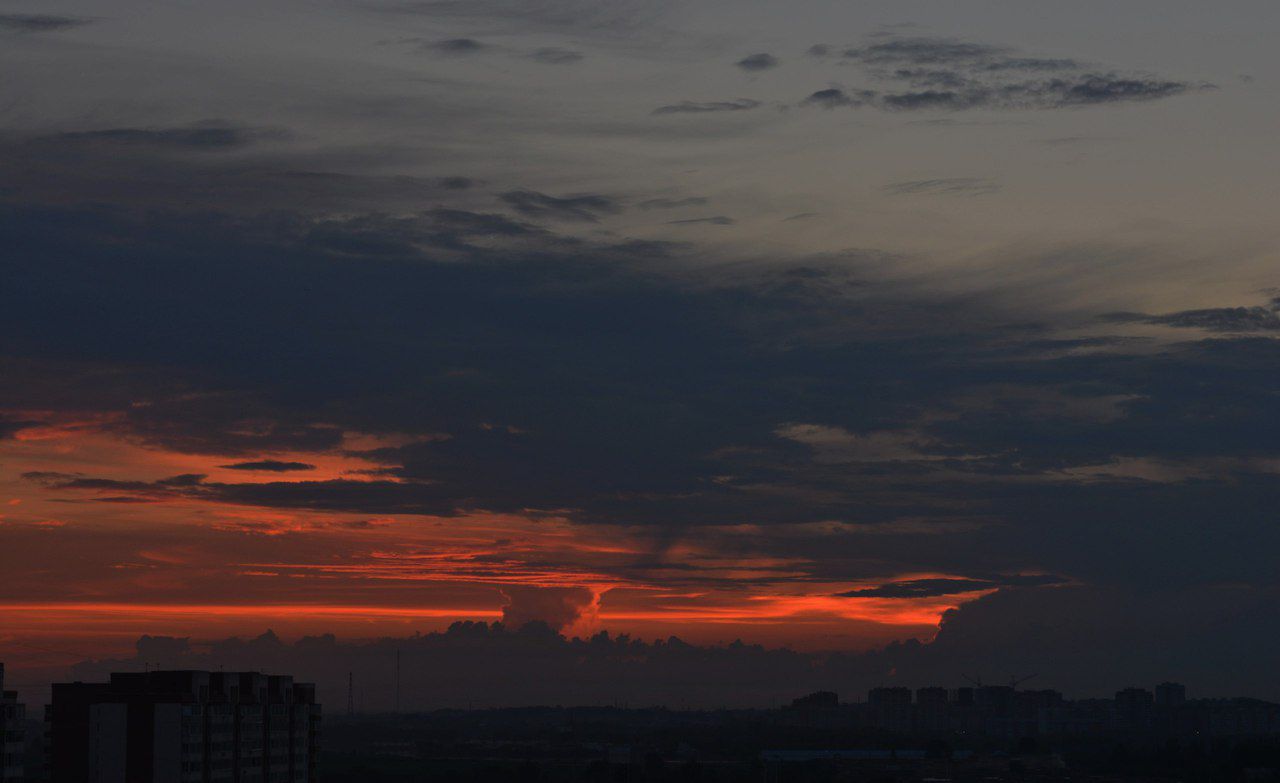 закат, Омск, Фото