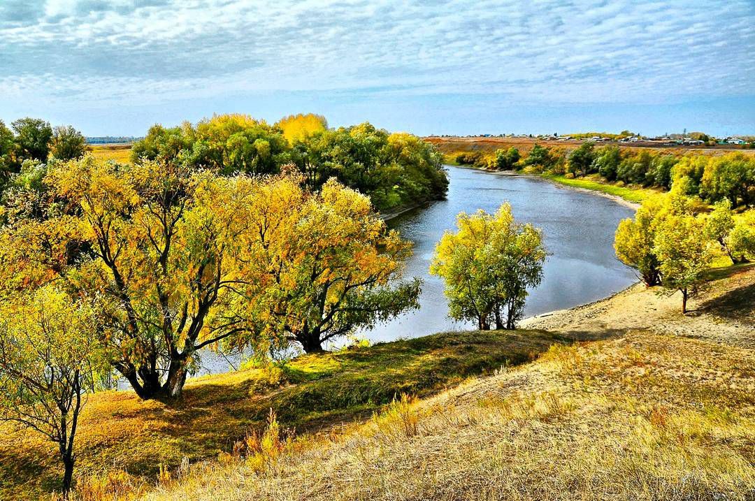 Река Омка, Калачинский район, Омская область, Западная Сибирь, Фото