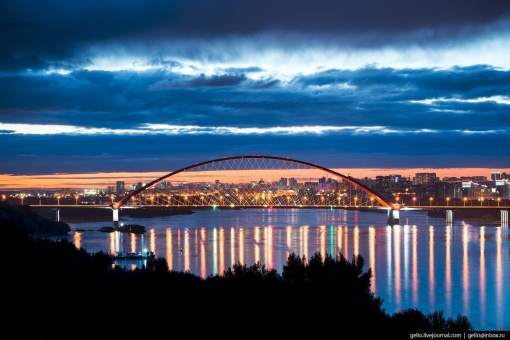 Бугринский мост, Новосибирск, фото