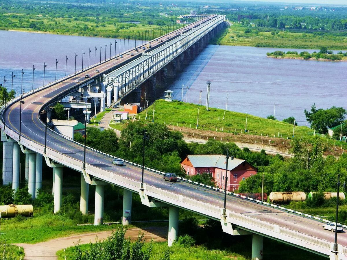 Царский Амурский мост Хабаровск